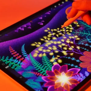 Effortless Neon Garden Scenery
